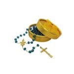 Terço/Fio de Cristal Dourado c/caixa, 8mm - Image 4