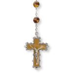 Terço de vidro -com anilhas e relíquia - Image 3