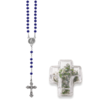 Terço de Cristal Disco 4MM Prateado em Caixa Cruz - Image 7