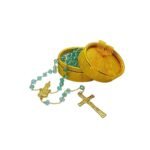 Terço/Fio de Cristal Dourado c/caixa, 6mm - Image 8