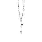 Terço de Cristal  - Disco (pequeno) Pai Nosso em Conta Laminada - Image 2