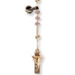 Terço de Cristal  - Disco (pequeno) Pai Nosso em Conta Laminada - Image 5