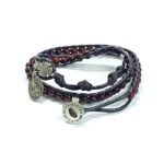 Pulseira / Terço - Madeira 5 mm em corda