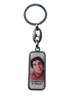 Porta-Chaves em Metal Rectangular com Resina Santo Cristo e Madre Teresa