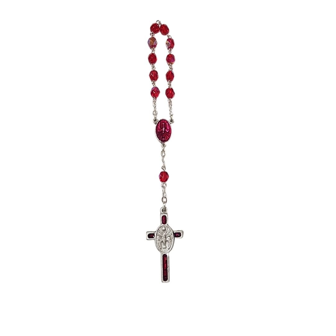 706989071_D2063ESF Dezena de Cristal vermelho c/fecho,Espírito Santo,7mm - Image 1
