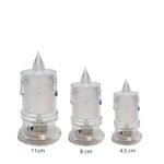 Vela Decorativa c/Led em Acrílico Transparente, vários tamanhos - Image 3