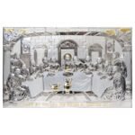 Painel Bilaminado Prata Vaporizada Última Ceia