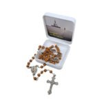 Terço em Madeira c/ pés em Metal, 6mm, Caminhada do Peregrino