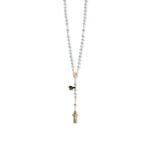 Terço de Cristal  - Disco (pequeno) Pai Nosso em Conta Laminada - Image 8