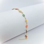 Pulseira Banhada a Ouro 18K com Malmequeres Coloridos - Aparição - Image 2