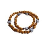 Pulseira Terço  em madeira de oliveira, 6mm, Santo personalizável