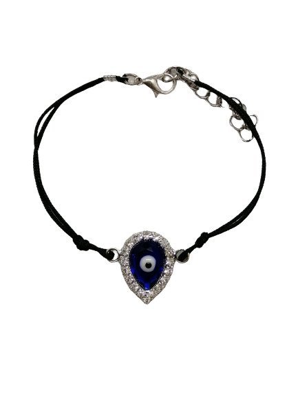 1185434384_PQE150_B3.jpg Pulseira Cordel c/Olho Turco Oval c/Swarovski - Image 1