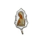 Iman Prateado formato de Folha c/ Nossa Senhoira de Fátima