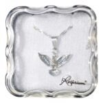 Fio - Pomba com strassFolheado a prata