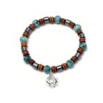 Pulseira de Pedra Hematite e de Madeira, 6MM - Cores Sortidas - Image 5