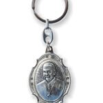 Papa FranciscoMetal prateado - com moldura