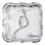 Fio - Medalha c/ cruz - c/ strass - Rainha da PazPrateado