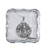 Medalha folheada prata -  redondaAparição de Fátima