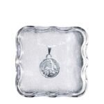 Medalha folheado Prata - redonda (pequeno)Aparição de Fátima