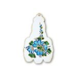 Iman em MDF c/Nossa Senhora de Fátima, pintada à mão, 9x5.50cm