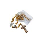 Terço de Madeira de Oliveira c/Cruz em Madeira, 8mm