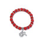 Pulseira de Pedra Raiada e Cristal c/Anéis Strass - Cores Sortidas - Image 3