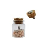 Terço Pérola 6mm com anjoFrasco em vidro