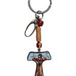 Porta-Chaves em Madeira com São Francisco