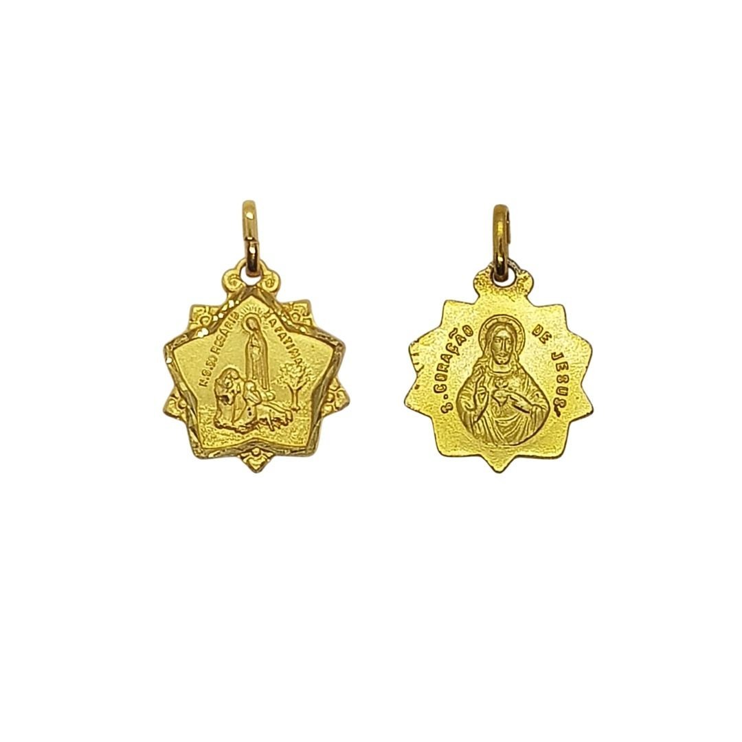 2118908619_MD951_____0_96_.jpg Medalha Aparição de Fátima/Sagrado Coração de Jesus - Image 1