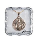 Medalha folheada ouro -  redondaAparição de Fátima