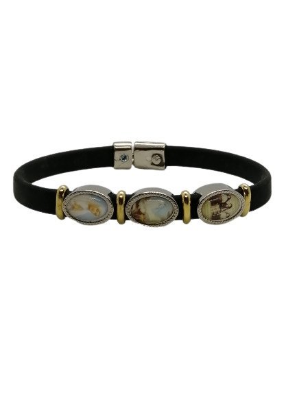 2352204591_PBR006.jpg Pulseira c/3 Imagens Ovais em Resina - Image 1