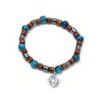 Pulseira de Pedra Hematite e de Madeira, 6MM - Cores Sortidas - Image 2