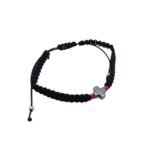 Pulseira de Corda e Missanga de cor c/ Cruz Hematite 8x8, Cores Variadas