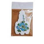 Iman em MDF c/Nossa Senhora de Fátima, pintada à mão, 9x5.50cm - Image 2