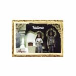 Iman em madeira folhas - Pastorinhos e Capelinha