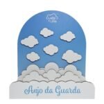 Mini Expositor em Madeira,Coleção L&L, Anjo Menino Azul - Image 2