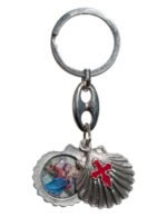 Porta-Chaves de MetalFormato  conchaDupla foto em Resina - Image 2