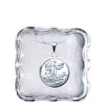 Medalha folheado Prata - redondaAparição de Fátima