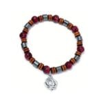 Pulseira de Pedra Hematite e de Madeira, 6MM - Cores Sortidas - Image 4