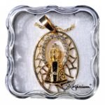 Fio- Resplendor com Nª Srª Aparecida - c/ strassFolheado a ouro