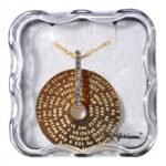 Fio - Medalha redonda com Pai Nosso - 3 cmDourado