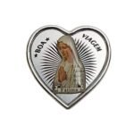 Iman em Coração Pratedo c/foto Nossa Senhora de Fátima