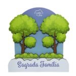 Mini Expositor em Madeira,Coleção L&L, Sagrada Família - Image 2