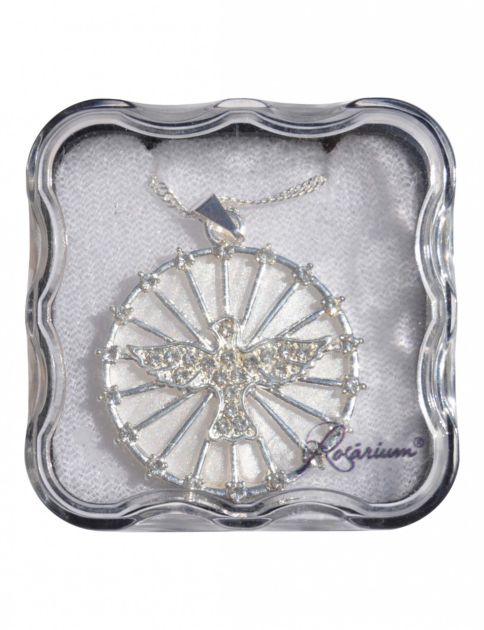 2906087122_MF_522.jpg Fio - Círculo com raios, com Espírito SantoPrateado - Image 1