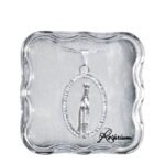 Medalha folheada a prata - oval recortadaNª Srª de FátimaProduto comemorativo do Centenário das Aparições de Fátima