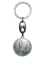 Porta-Chaves de metal redondoApariçao de FátimaSímbolos de Fátima