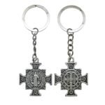 Porta-Chaves de Metal c/Cruz Templários e São Bento