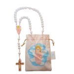 Terço de plástico em corda - 8 mmRosa