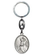 Porta-Chaves de Metal Oval com Aparição de Fátima - Image 2