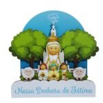 Mini Expositor em Madeira,Coleção L&L,Nossa Senhora de Fátima - Image 2